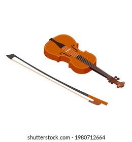 violin. Vector illustration that is easy to edit.