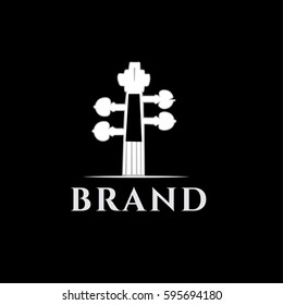 Violin vector logo design template