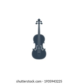 violin vector on white background