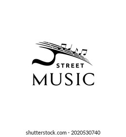 Violin Viola Fiddle Cello Bass  Music Instrument with Music Note Combination Logo Design Inspiration