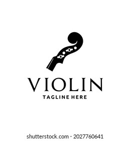 Violin Viola Fiddle Cello bass Contrabass Headstock Music Instrument Logo Design Inspiration