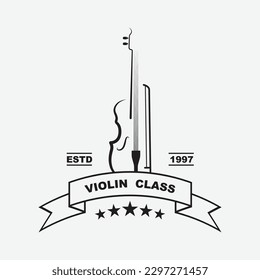 Violin Viola Fiddle Cello bass Contrabass music instrument silhouette logo design inspiration