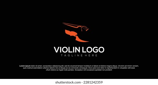 Violin Viola Fiddle Cello Piano Double Bass Music Instrument logo design