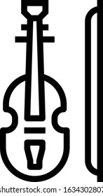 Violin - Wedding icon set. High quality outline vector illustration for website and mobile application.