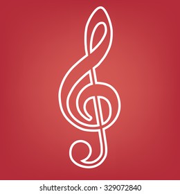 Violine clef line icon