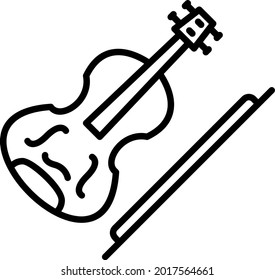 Violine Vectorliniendesign
