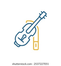 violin-tuner icon vector illustration style
