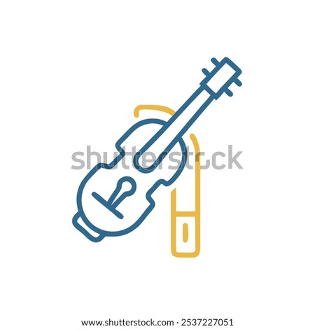 violin-tuner icon vector illustration style