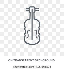 Violoncello icon. Violoncello design concept from Music collection. Simple element vector illustration on transparent background.