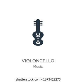 Violoncello icon vector. Trendy flat violoncello icon from music collection isolated on white background. Vector illustration can be used for web and mobile graphic design, logo, eps10