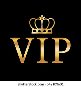 VIP abbreviation with a crown.