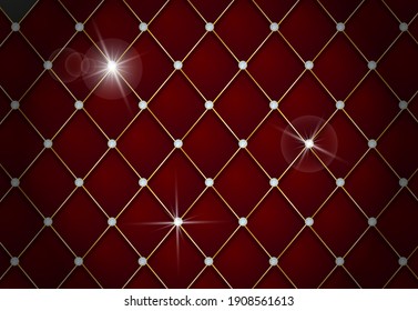 Fondo de tejido abstracto VIP con diamantes. Se puede utilizar para una parte real de prima. Entrada gratuita. Plantilla de diseño de lujo. Ilustración vectorial.