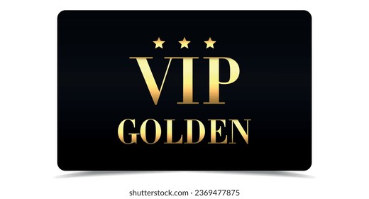 VIP. Vip in abstract style on black background. VIP card. Luxury template design.Vip gold ticket. Premium card.