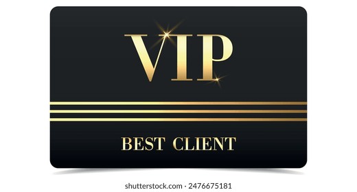 VIP. Vip in abstract style on black background. VIP card. Luxury template design. VIP Gold Invitation. Premium card.	