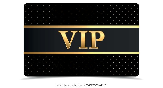 VIP. Vip in abstract style on black background. VIP card. Luxury template design. Vip gold ticket. Premium card.	