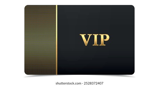 VIP. Vip in abstract style on black background. VIP card. Luxury template design. Vip gold ticket. Premium card.	