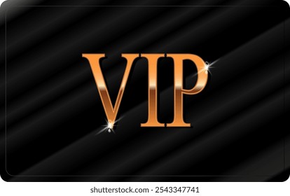 VIP. Vip in abstract style on black background. Luxury template design. Vip gold ticket. Premium card.