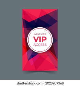 Design der Vip-Zugangskarte