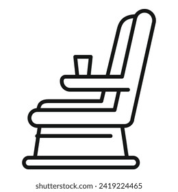 Vip airplane seat icon outline vector. Indoor cabin. Seat air traveler