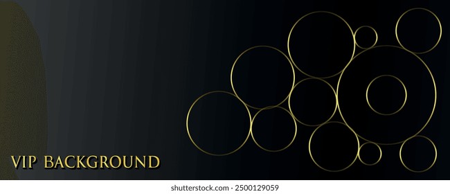 VIP background design with golden circles. Modern background for poster, banner, wallpaper, website, brochure.