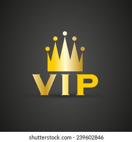 VIP badge with crown