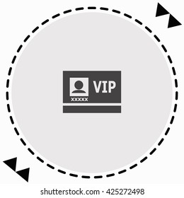 Vip badge icon Flat Design. Isolated Illustration.