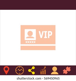 Vip badge  icon. Vector design. 
