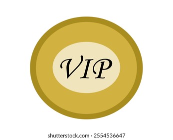 vip badge on a white background