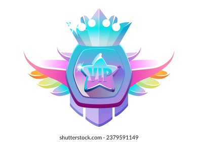 VIP badge with star and crown