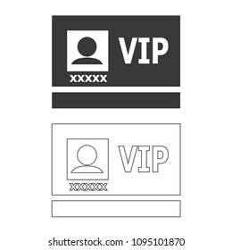 Vip badge vector  icon.