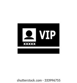 Vip badge vector icon
