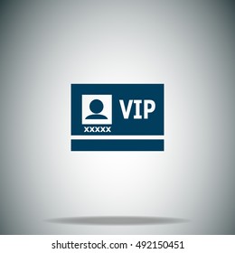 Vip badge vector icon