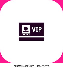 Vip badge vector icon on white background.