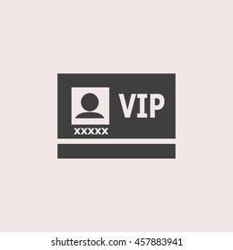 Vip badge web icon. Isolated illustration