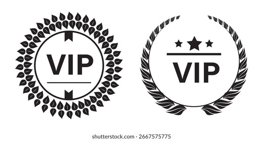 vip badges icon, modern vector isolated on white background.