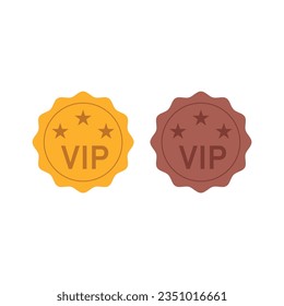 Diseño del vector de iconos de distintivos VIP.