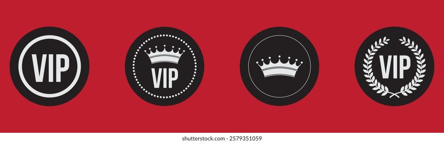 VIP badges with a sophisticated design, ideal for exclusive access to events and recognition