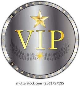 VIP banner on the form of the silver coin