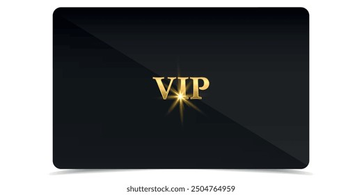 Vip. Vip and black background. Luxury gift card. Certificate with gold text. Golden VIP. Luxury template design. Vector illustration black banner.