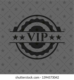 VIP black emblem. Vector Illustration. Detailed.