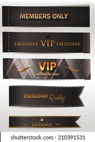 VIP black textile labels