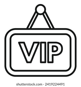 Vip board icon outline vector. Suitcase airline. Seat air traveler
