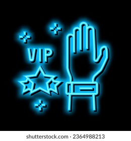 pulsera vip para visitante de concierto neon light sign vector. pulsera vip para ilustración de conciertos