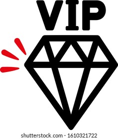 VIP brand vector icon. Flat VIP brand symbol is isolated on a white background.