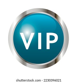 Vector de botón Vip. Ilustración de símbolo