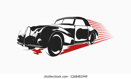 VIP car logo illustration. Drag racing. - Vector illustration