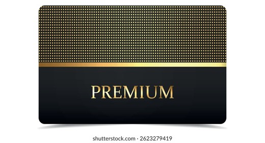 VIP card. Vip in abstract style on black background. Luxury template design, Invitation, vip gold ticket. Premium card.	