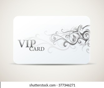 Vip card access minimalistic design with tribal ornament. Good for discount cards, vouchers and tickets template