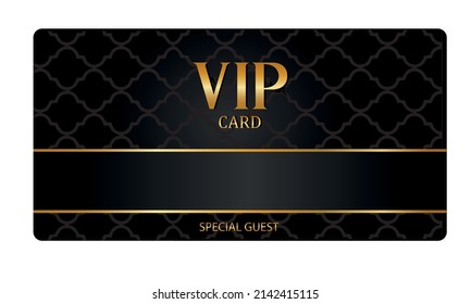 VIP Card In Black. Special Guest