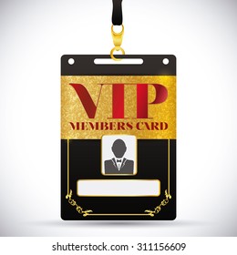 VIP card design, vector illustration eps 10.